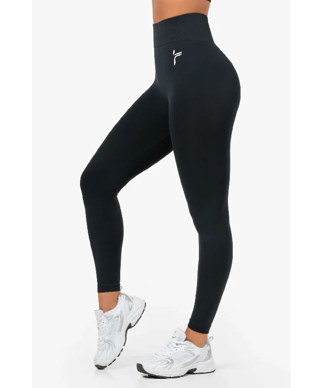 Famme Lunge Seamless Leggings Black Cozy Fashion Leggings