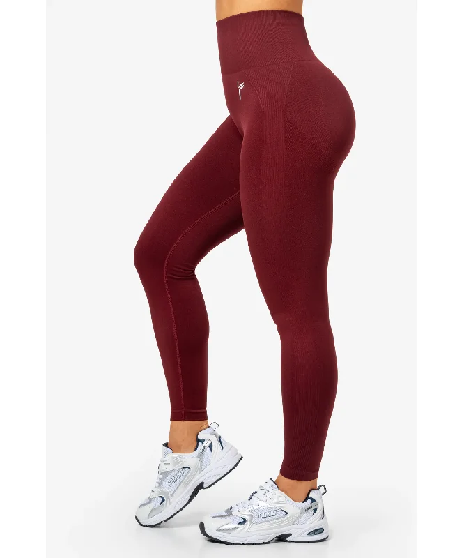 Famme Peach Scrunch Seamless Leggings Red Trendy Seamless Sports Leggings