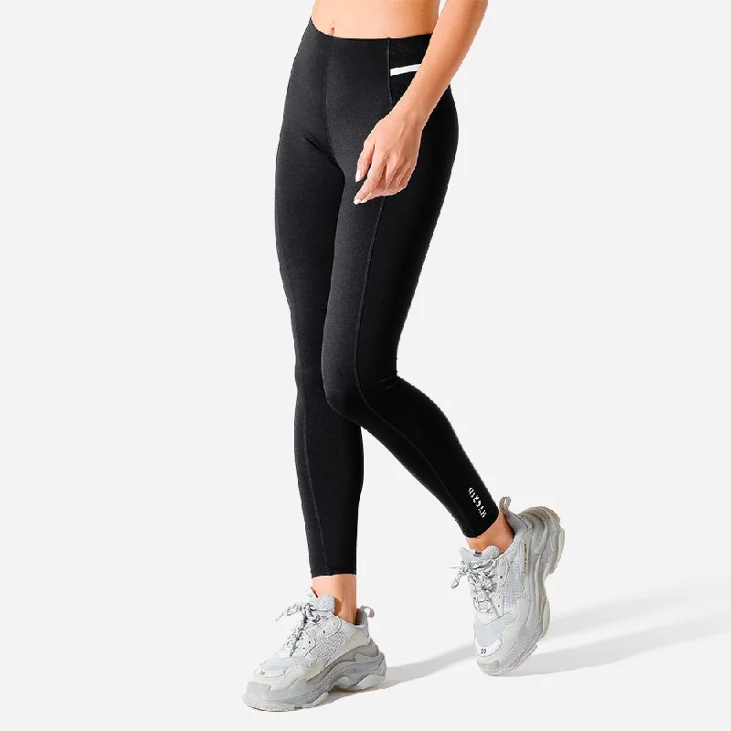 Hybrid Leggings - Black Trendy Adjustable Waist Leggings