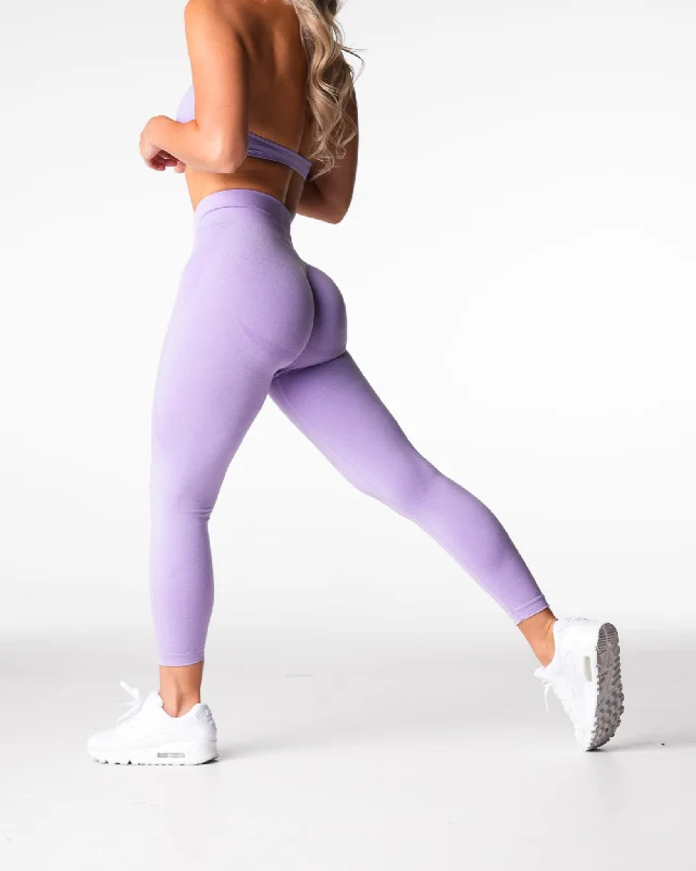 Lilac Mid Rise Contour Seamless Leggings Trendy Minimalist Leggings