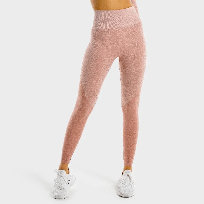 Marl Seamless Leggings - Rose Gold Stylish Ultra Stretch Leggings