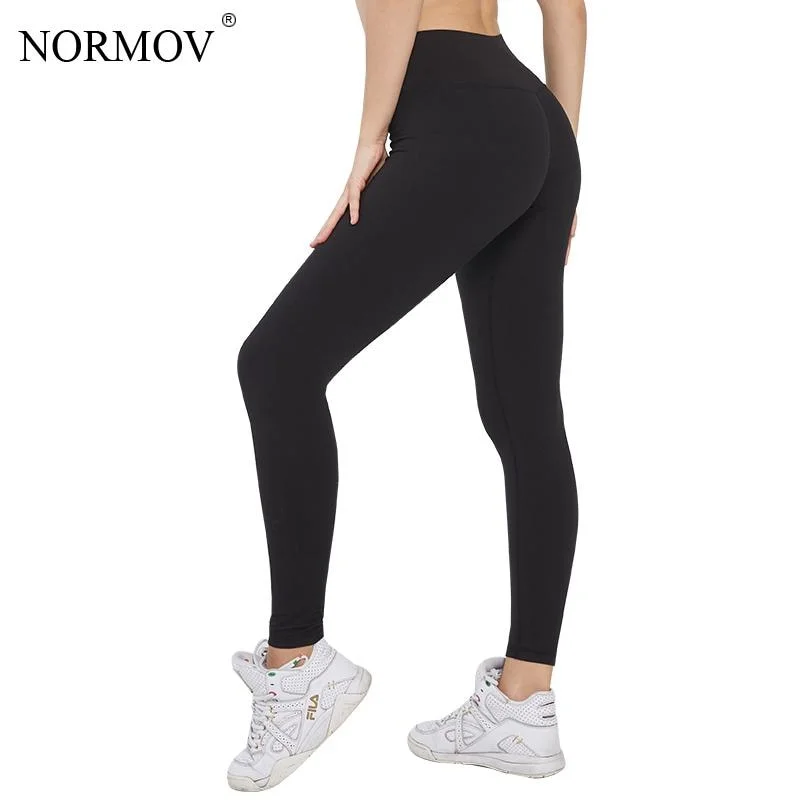 NORMOV Leggings Women Black High Waist Push Up Leggings For Women Gym Fitness Workout Sports Casual Leggins Mujer Cozy Yoga Compression Leggings