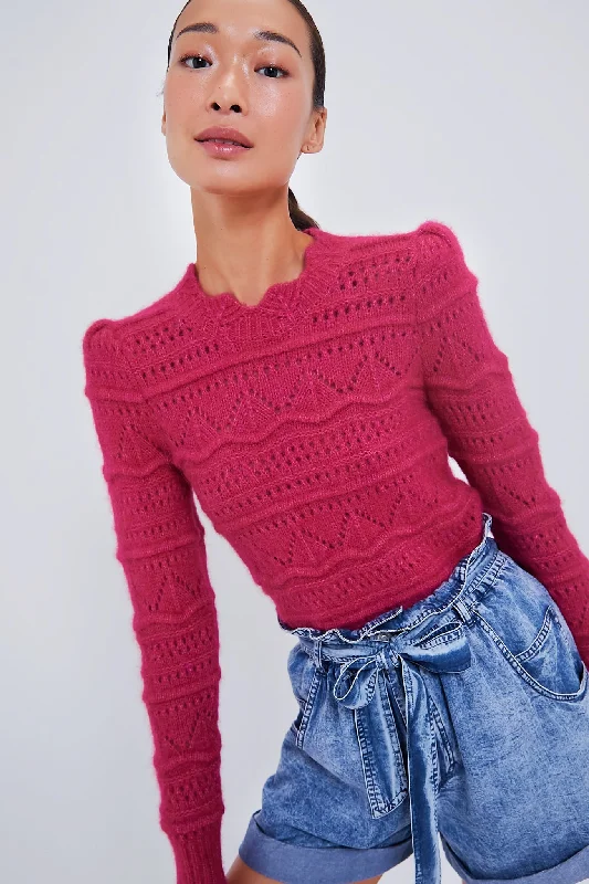 Raspberry Othona Sweater Iron Safe Non-Iron Wrinkle Free