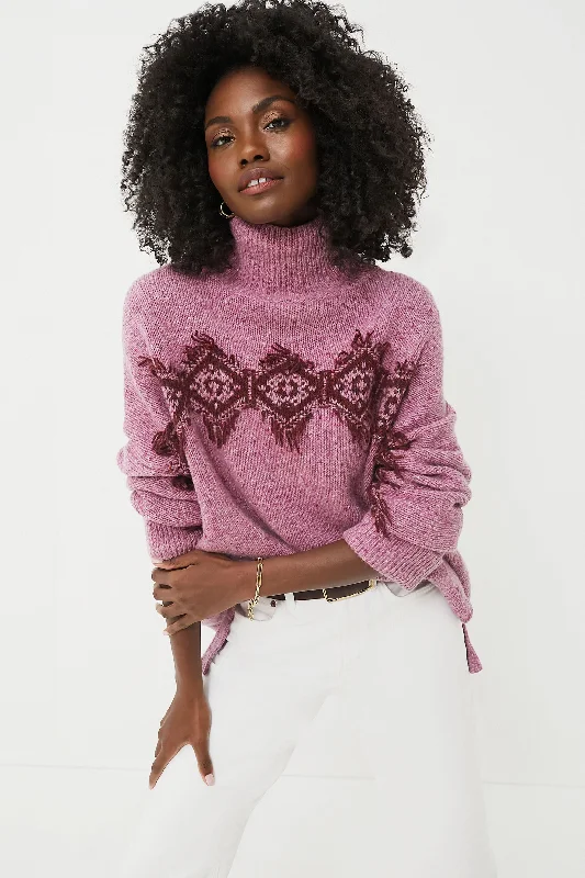Rose Benoite Turtleneck Sweater Neon Metallic Matte