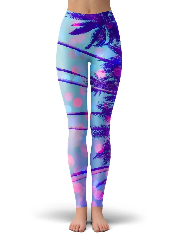 The Strip Leggings Fashionable Solid Color Tights