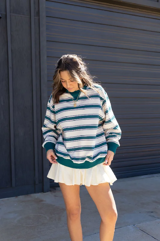 Retro Striped Sweater Bright Pastel Dark