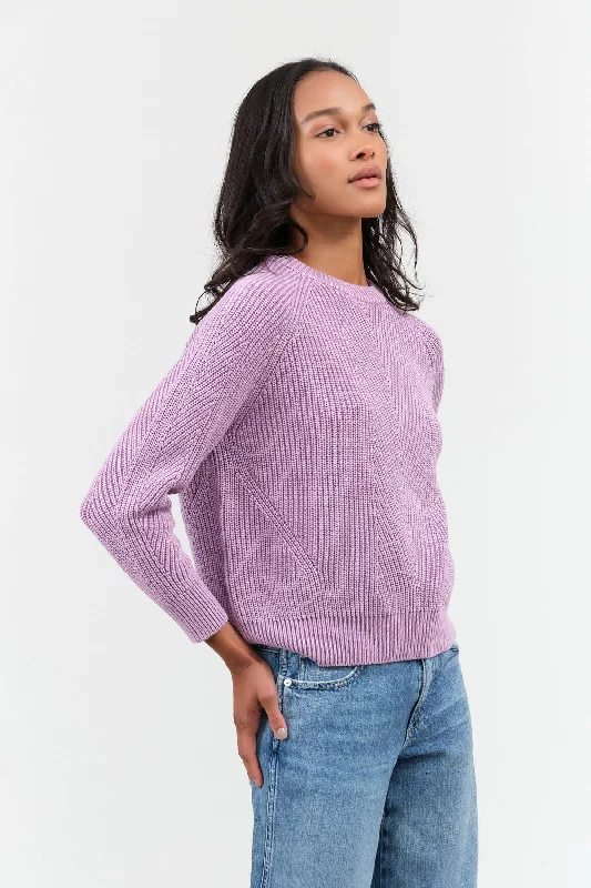 Chelsea Cotton Sweater in Iris Mesh Sweater Canvas Denim