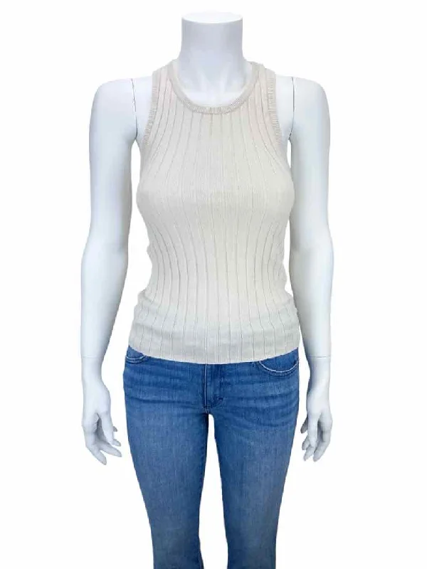 Splendid Collection Women's Rare Moonstone Ione Sweater Tank Ivory Size S Chenille Fabric Brocade Fabric Lace Fabric