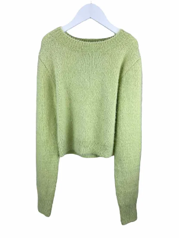 Urban Outfitters Women's/Teen Girls' Fuzzy Shrunken Cropped Sweater Lime Size S (runs small) Sweater Knitwear Pullover