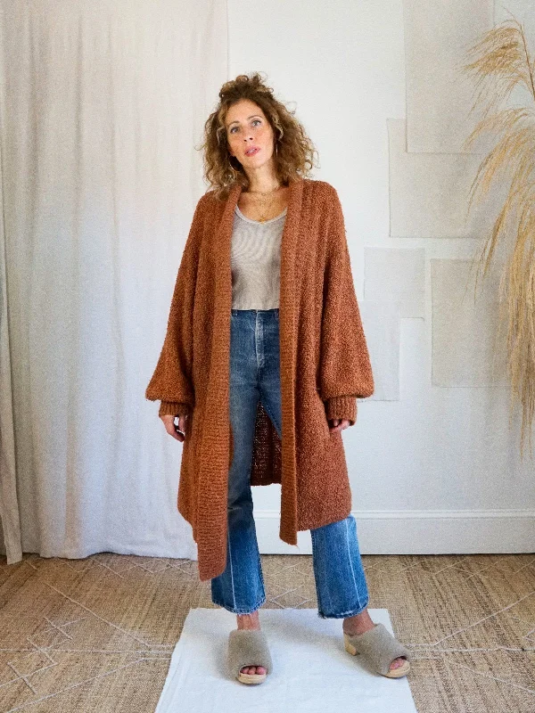 Vintage Sienna Boucle Long Sweater Coat Long Sweater Short Sweater Cropped Sweater