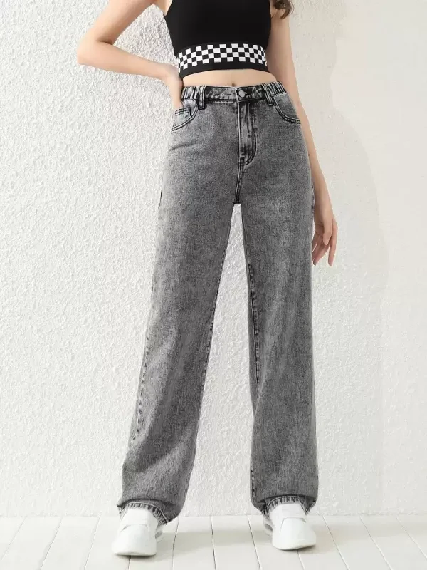 TANDUL  Women Regular Mid Rise Grey Jeans Trendy Colored Denim Jeans