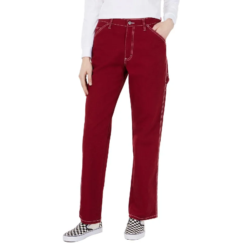 Dickies Womens Juniors Denim Carpenter Straight Leg Jeans Trendy Layered Pocket Jeans Dickies Womens Juniors Denim Carpenter Straight Leg Jeans Trendy Layered Pocket Jeans