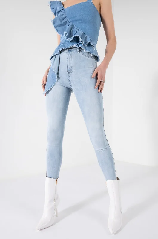 FLEX-FIT HIGH WAISTED SUPER STRETCHY SKINNY JEANS Fashionable Slim Fit Jeans