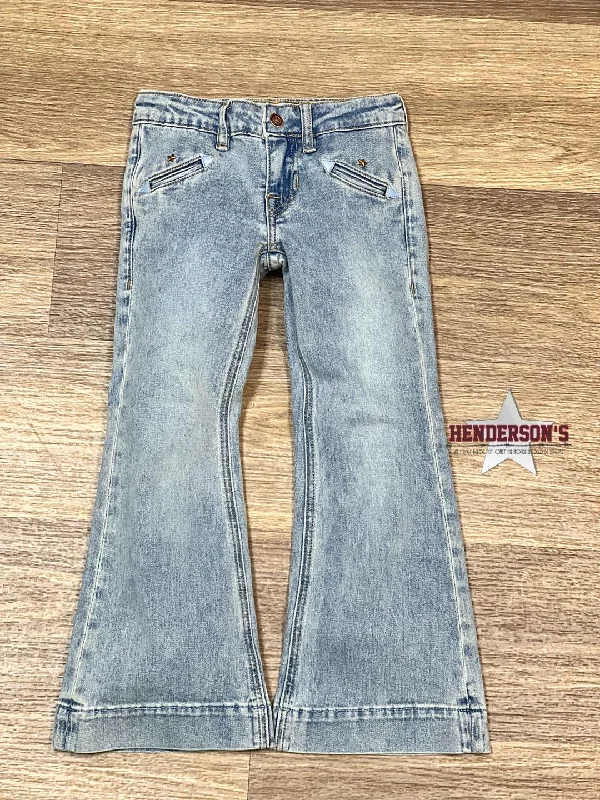 Girl's Rock & Roll Smile Pocket Trouser Jeans Trendy Low-Rise Slim Jeans