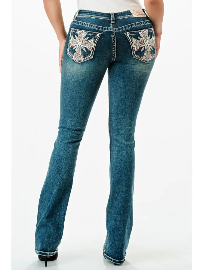 Grace in LA Jeans ~ Cross Elegant Raw Hem Jeans