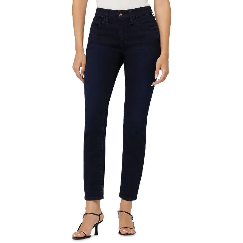 Joe's Womens The Lara Mid Rise Ankle Cigarette Jeans Stylish Paperbag Waist Denim