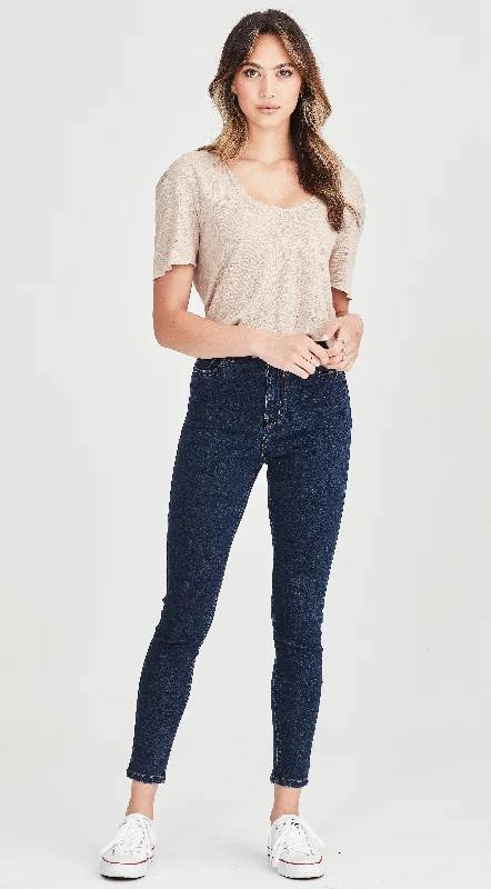 Junkfood Jeans Bowie Indigo Chic Double Waistband Jeans