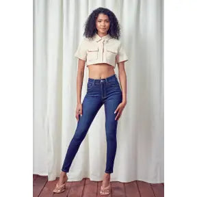 Kancan High Rise Super Skinny Jeans Comfortable Low-Rise Jeans