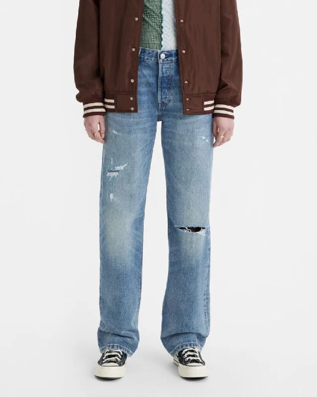 Levi's® Womens 501 90's Relaxed Straight Fit Jeans - Twisted Sister Selvedge Comfortable Mid-Rise Jeans