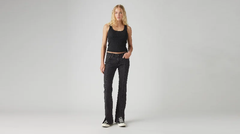 Levi's® Women's Seamed Superlow Bootcut Jeans Fashionable Frayed Hem Denim