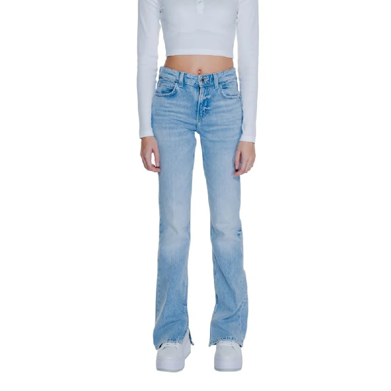 Light Blue Cotton Jeans & Pant Fashionable Slouchy Fit Jeans