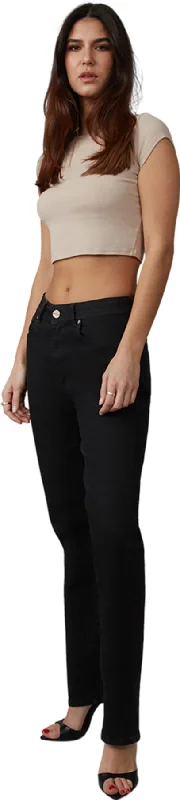 Denver High Rise Straight Leg Jeans - Women's|-|Jean à jambe droite et taille haute Denver - Femme Stylish Stone-Wash Denim Jeans Denver High Rise Straight Leg Jeans - Women's|-|Jean à jambe droite et taille haute Denver - Femme Stylish Stone-Wash Denim Jeans