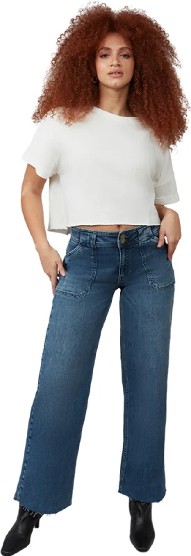 Nova Mid Rise Wide Leg Jeans - Women's|-|Jean à jambe large et taille mi-haute Nova - Femme Trendy Plus Size Jeans Nova Mid Rise Wide Leg Jeans - Women's|-|Jean à jambe large et taille mi-haute Nova - Femme Trendy Plus Size Jeans
