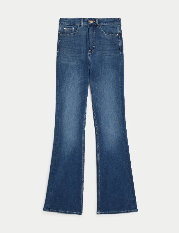 Magic Shaping High Waisted Slim Flare Jeans Elegant Bootcut Fit Jeans