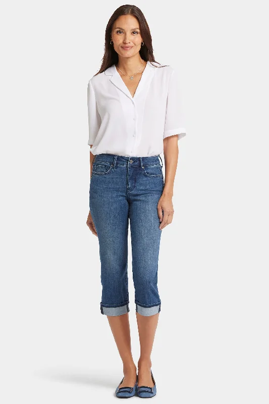 Marilyn Straight Crop Jeans - Blue Ridge Classic Slim Fit Jeans