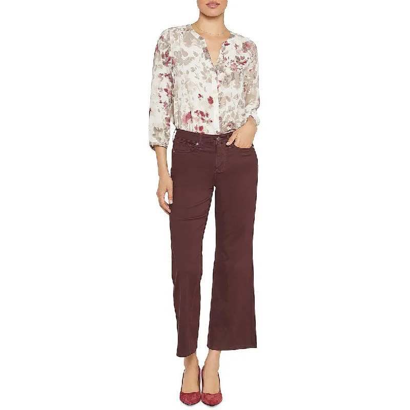 NYDJ Womens Julia Relaxed High Rise Flare Jeans Trendy Skinny High-Waist Jeans