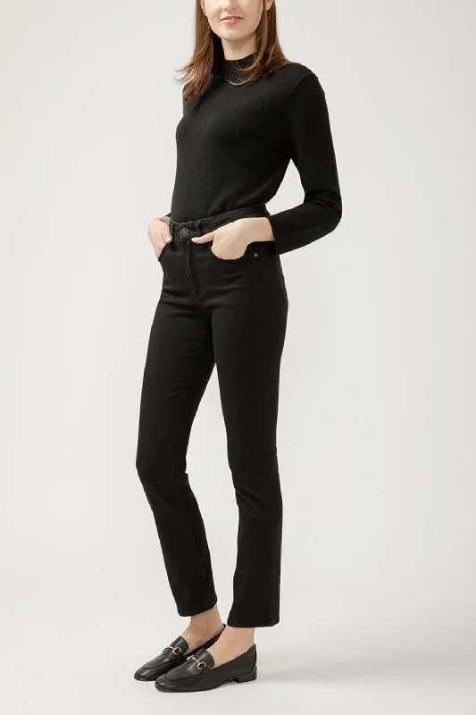 Silver Jeans Co. Avery High Rise Straight Leg Jeans Comfortable Dark Wash Jeans