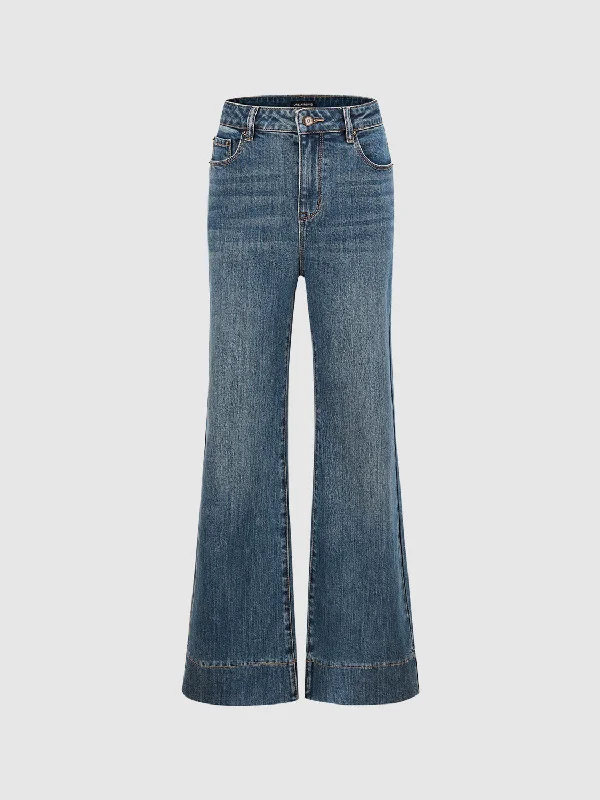 Skinny Flared Jeans Stylish Cargo Style Jeans
