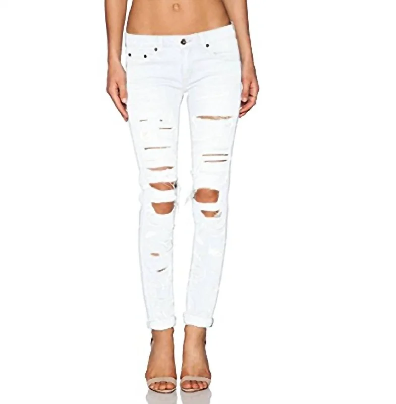 Thrash Jeans in White Denim Stylish Slim Fit Denim