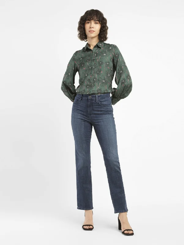 Women's High Rise 721 Skinny Fit Jeans Trendy Patchwork Denim Jeans