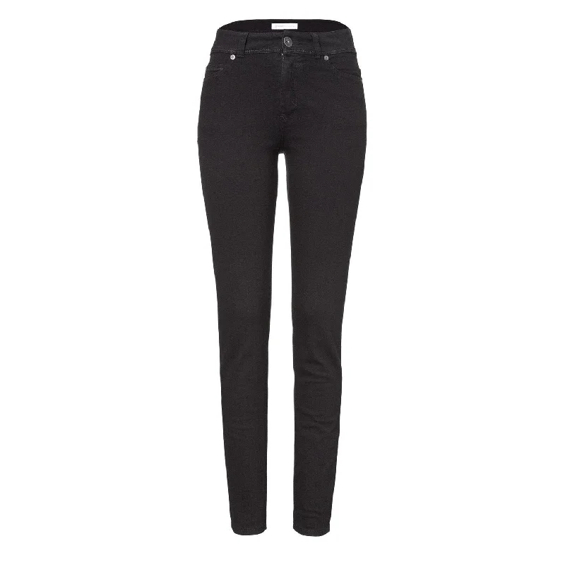 Womens High Rise Slim Jeans - Black One Wash Elegant Dark-Wash Bootcut Jeans