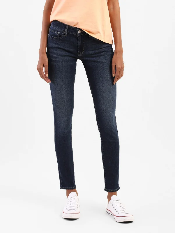 Women's Mid Rise 711 Skinny Fit Jeans Stylish Tapered Fit Jeans