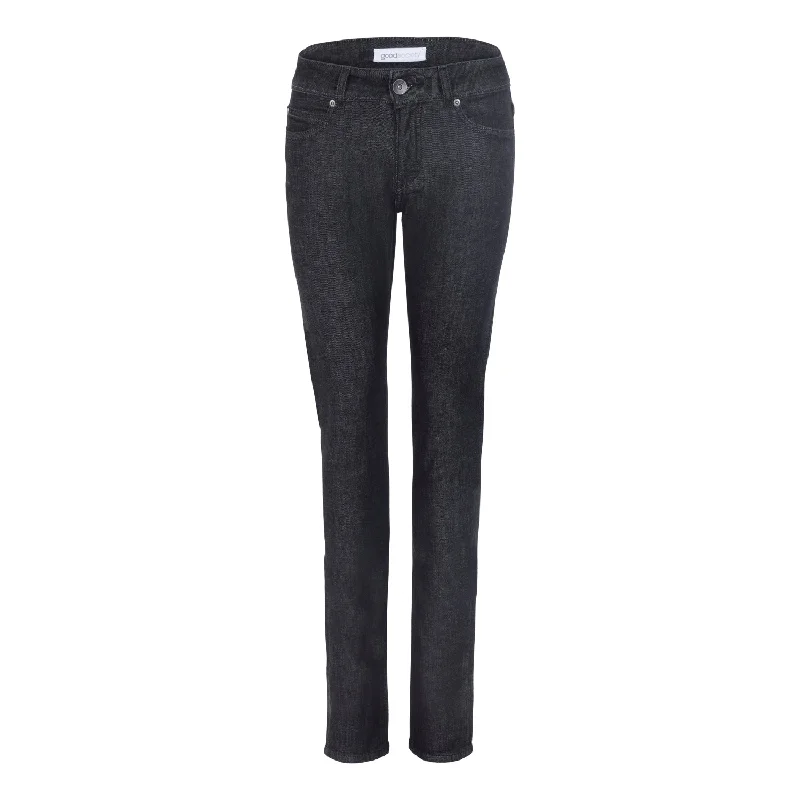 Womens Slim Jeans - Black Light One Wash Stylish High-Waisted Denim