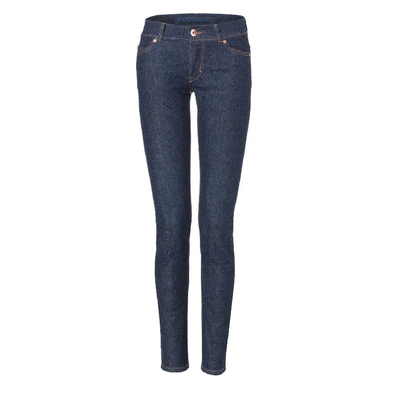 Womens Slim Jeans - Raw One Wash Stylish Cargo Style Jeans