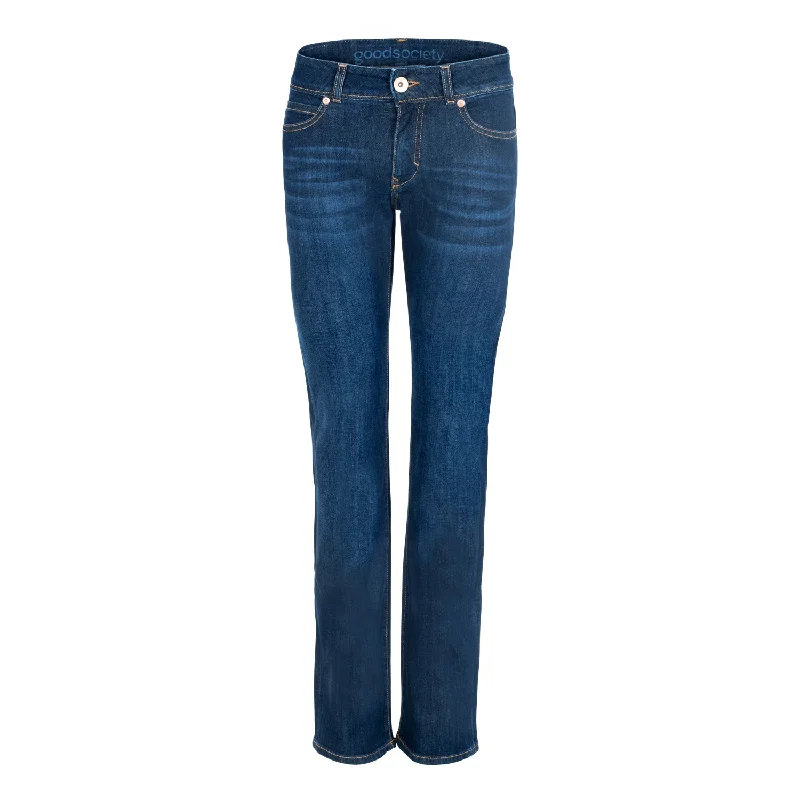 Womens Straight Jeans - Kyanos Classic Button Fly Jeans
