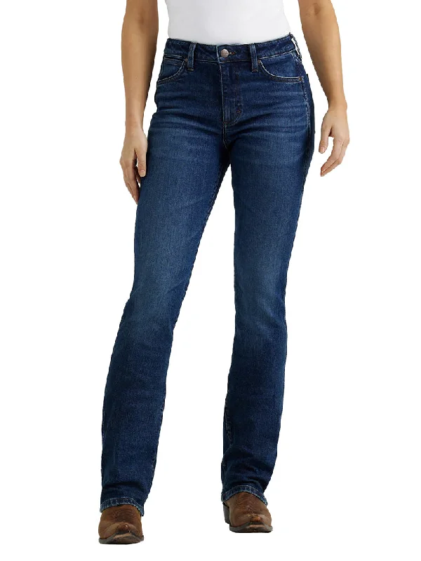 Wrangler Wmns Hi Rise Bootcut Jeans Isla Cozy Wide-Legged Jeans