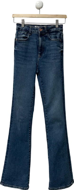 ZARA Blue Z1975 Flared High-waist Jeans W34 Comfortable Flare Leg Jeans