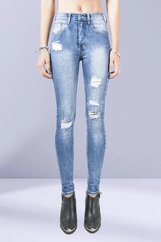 ZIGGY DENIM Womens Sticks n Bones High Skinny Jeans - Vintage Trash Fashionable Raw Hem Bootcut Jeans ZIGGY DENIM Womens Sticks n Bones High Skinny Jeans - Vintage Trash Fashionable Raw Hem Bootcut Jeans