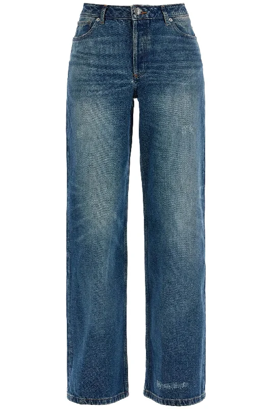 Elisabeth Straight Jeans  - Blue Elegant Wide-Leg Jeans