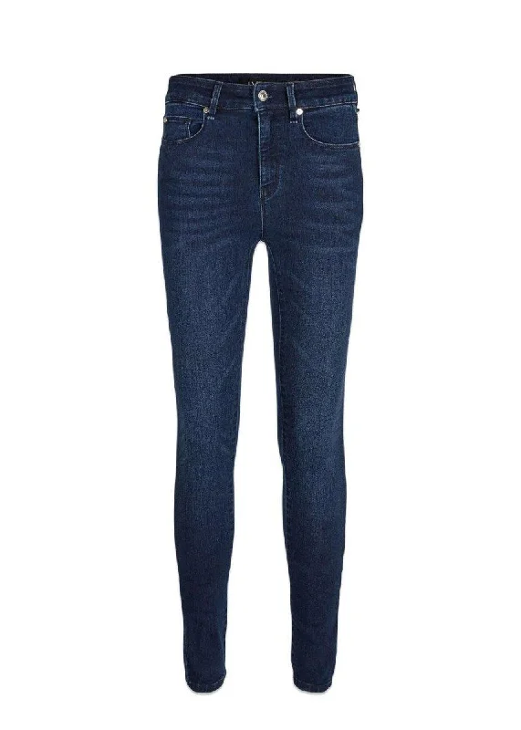 Alexa Jeans Cool Midnight Blue - Denim Blue Trendy Acid Wash Skinny Jeans