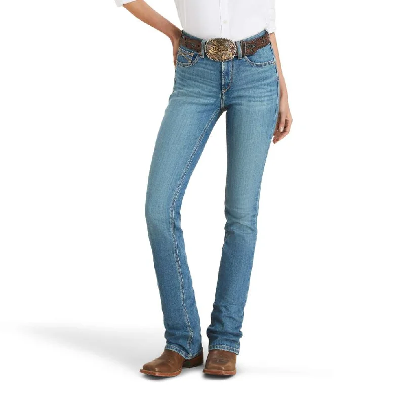 Ariat Ladies Charlee Delaware High Rise Jeans Trendy Bootcut High-Waisted Jeans