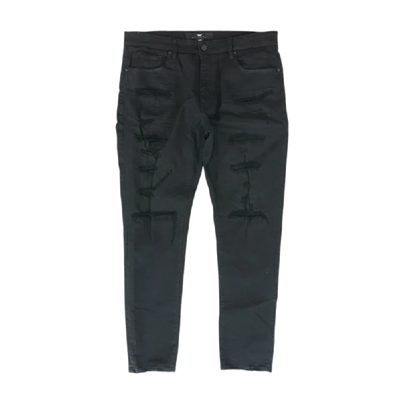 Black Solid Jeans Stylish High-Waist Jeans