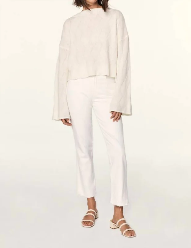 Chloe Crop Jeans In White Sands Trendy Skinny Fit Jeans