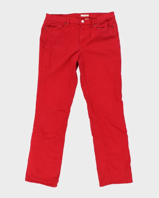 DKNY Red Jeans - W32 L32 Stylish Tapered Fit Jeans