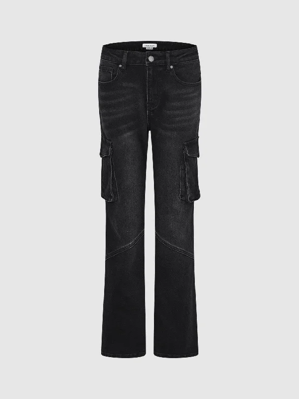 Flare Jeans Chic Double Waistband Jeans