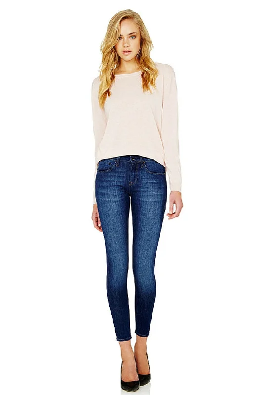 Kristy - High-Rise Super Skinny Crop Jeans Stylish High-Waisted Denim